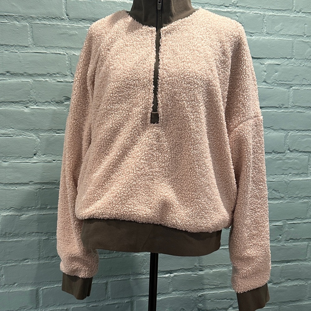 Fabletics Cozy Cream Quarter-Zip Sweater View 5